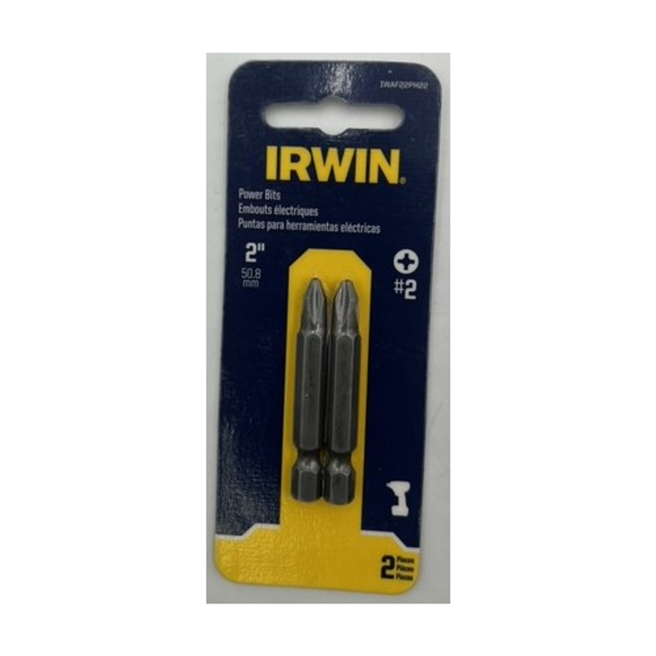 Irwin IWAF22PH22 Phillips Insert Power Bits #2 PH, 2 inch - 2 pack