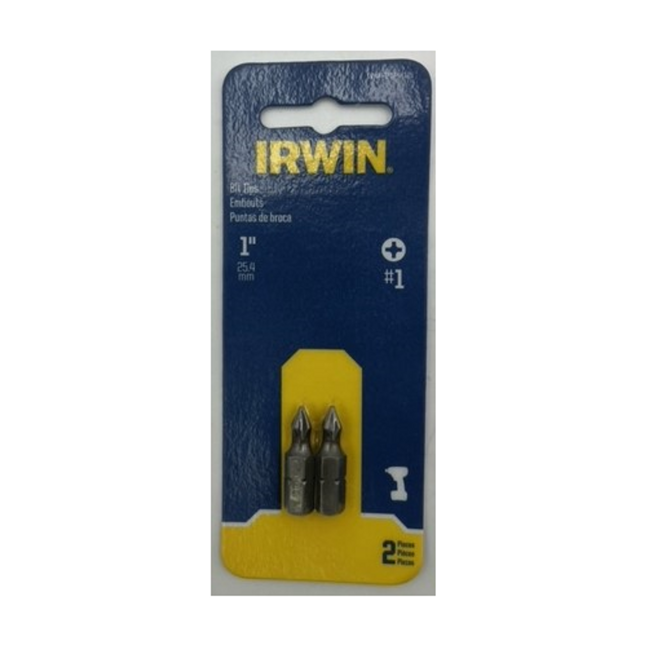 Irwin IWAF21PH12 Phillips Insert Bits #1 PH, 1 inch length - 2 pack
