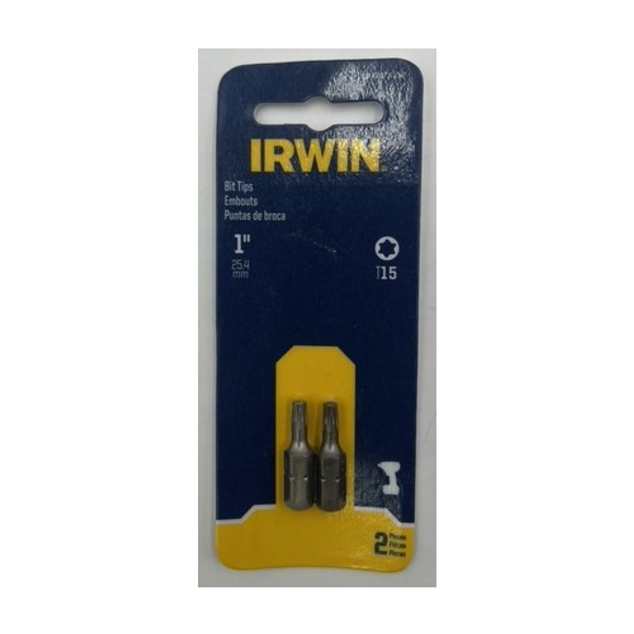 Irwin IWAF21TX152 Torx Insert Bits T15, 1 inch length - 2 pack