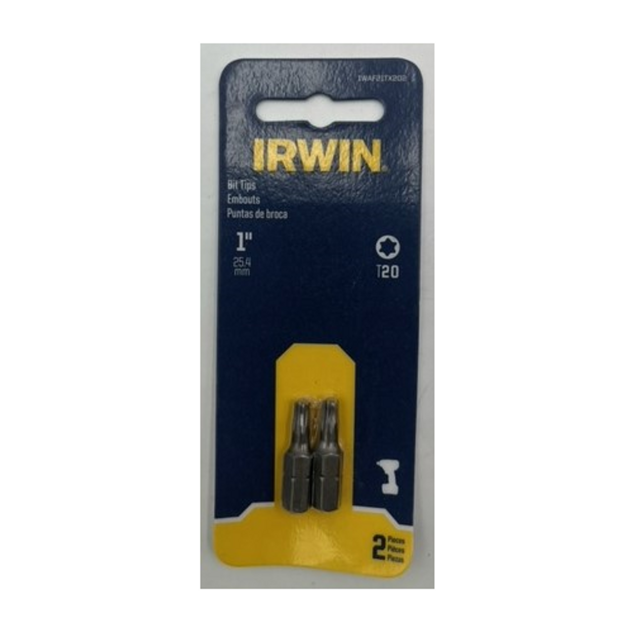 Irwin IWAF21TS202 Security Torx Insert Bits T20, 1 inch length - 2 pack