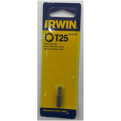 Irwin 3513271C Torx Insert Bit T25 x 1 inch 1 pack Hartmann Variety