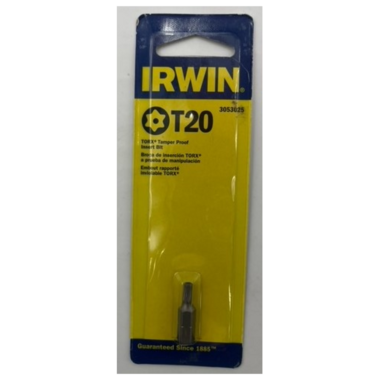 Irwin 3053025 Torx Tamper Proof Insert Bit T20 x 1 inch - 1 pack