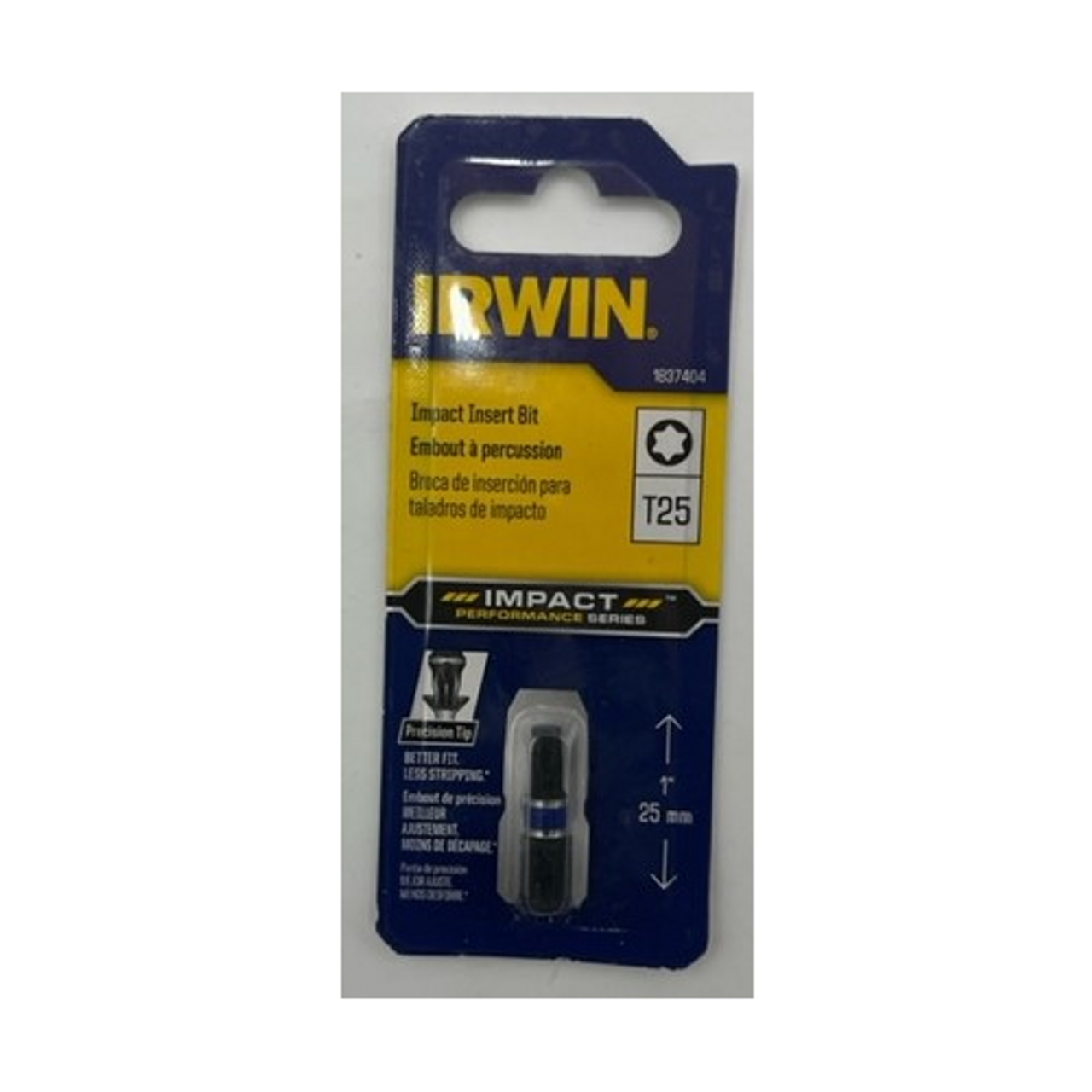 Irwin 1837404 T25 Torx Impact Insert Bit 1 inch - 1 pack