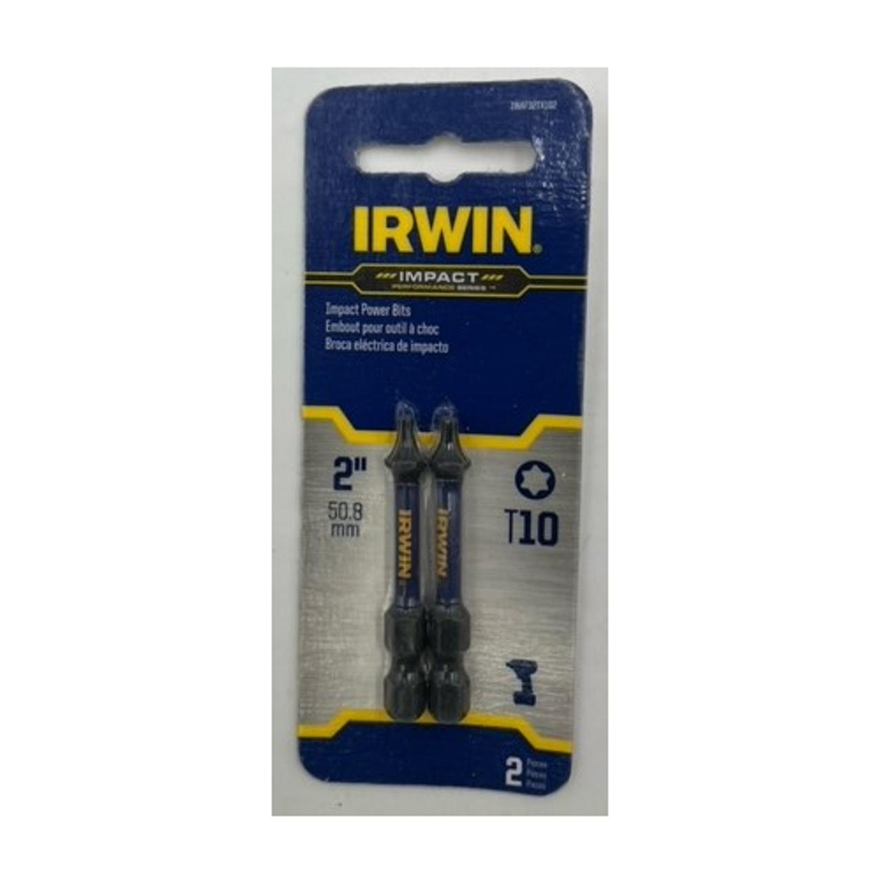 Irwin IWAF32TX102 Torx Impact Power Insert Bit T10 x 2 inch - 2 pack