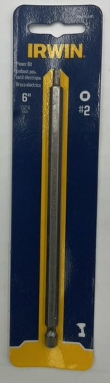 Irwin Tools - 3522311C 2" x 6" Square Recess Power Bit IWAF26SQ2 - 1 pack