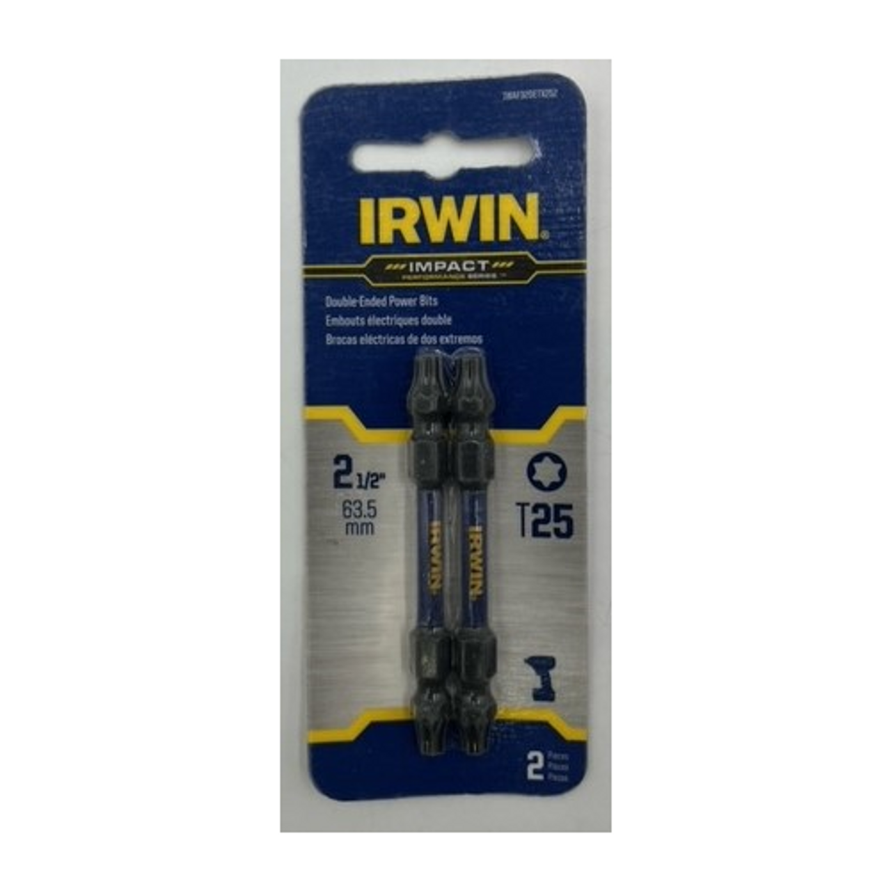 Irwin IWAF32DETX252 Torx Double End Impact Power Insert Bit T25 x 2 inch 1892009 - 2 pack