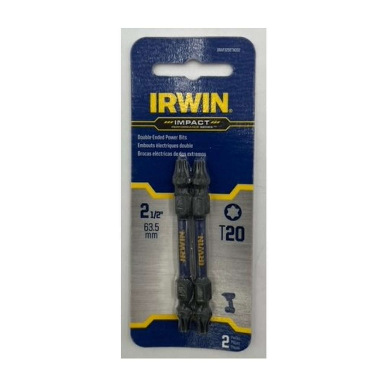 Irwin IWAF32DETX202 Torx Doujble End Impact Power Insert Bit T20 x 2 inch 1892007 - 2 pack