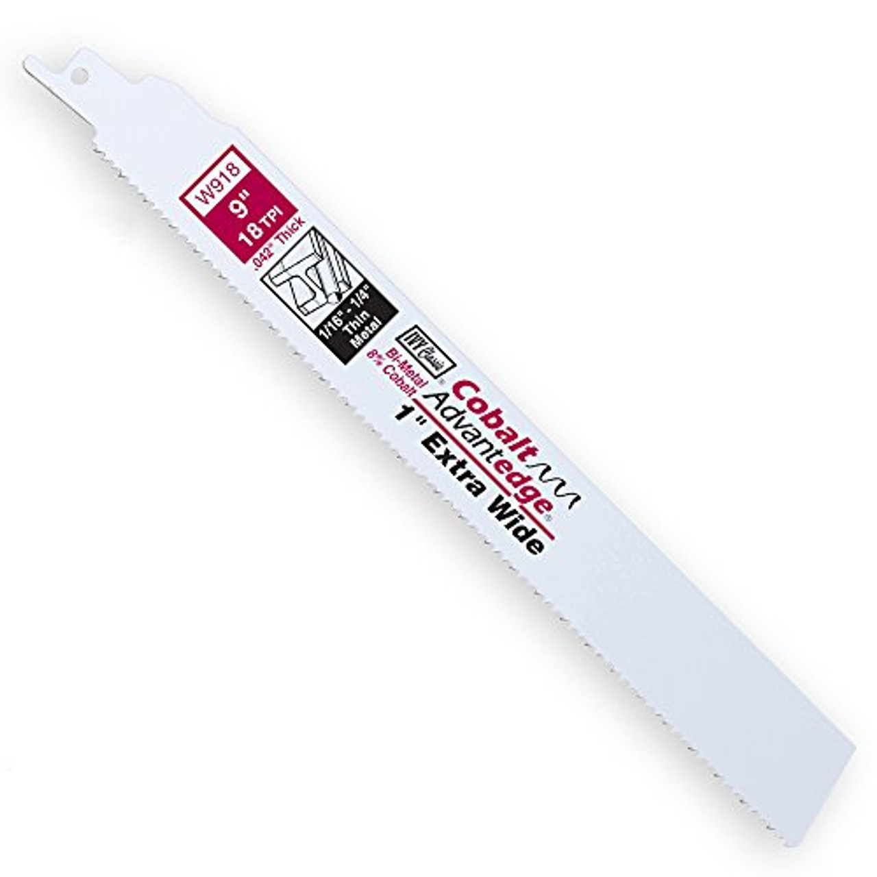 IVY Classic 28785 9 in. 18 TPI, 1 in. Wide Bi-Metal Reciprocating Saw Blade, Cuts Metal (5-Pack) IVY Classic 28785 9 in. 18 TPI, 1 in. Wide Bi-Metal Reciprocating Saw Blade, Cuts Metal (5-Pack)