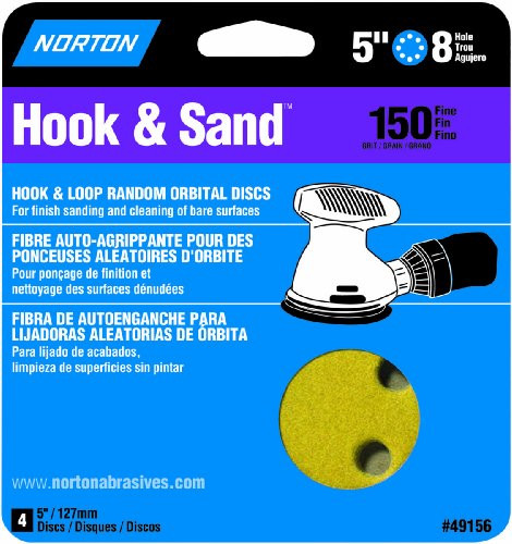 Norton Co. 49156, 5in, Hook and Loop Premium Sanding Disc with 8