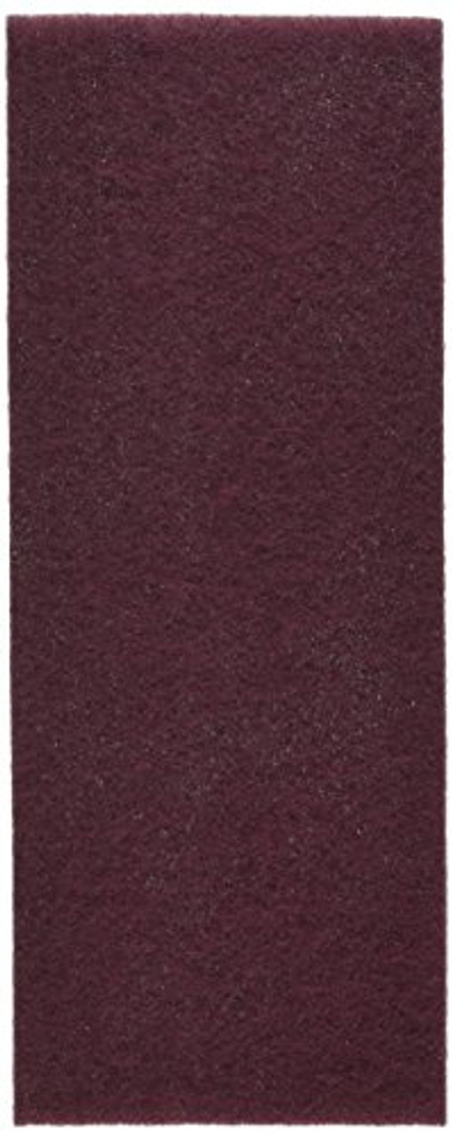 Norton (48148) Hand Pad, 11 in L X 4-3/8 in W, Non-Woven, Maroon 1-Pad