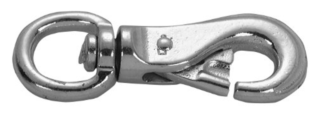 Campbell T7601801 Swiveling Animal Tie Snap, Malleable, Zinc Plated, 7/8" Round Eye, 9/16" Opening, 5" Length, 440 lbs Load Capacity