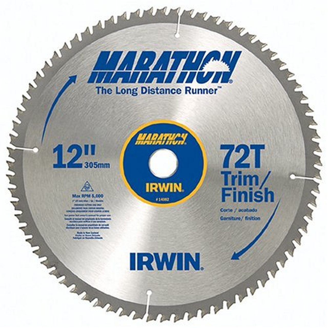 Irwin Industrial Tools 14082 12-Inch 72-Teeth 1-Inch Arbor Miter and Table Saw Blade