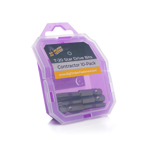 Big Timber (T20X2CP) T20 x 2" 10/Pack Star Drive Bits Hartmann Variety