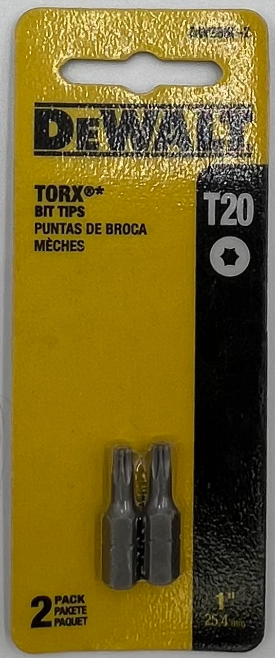 DeWalt DW2660-2 1 Inch T20 Torx Bit Tip 2 Pack