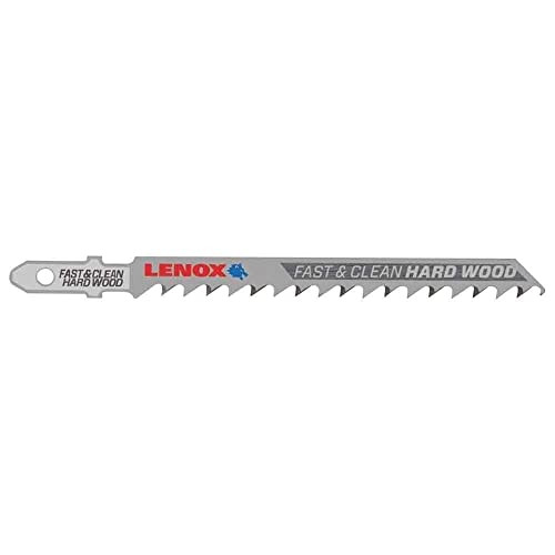 LENOX Tools 1990703 T-Shank Clean Wood Cutting Jig Saw Blade, 4" x 5/16" 6 TPI, 5 Pack