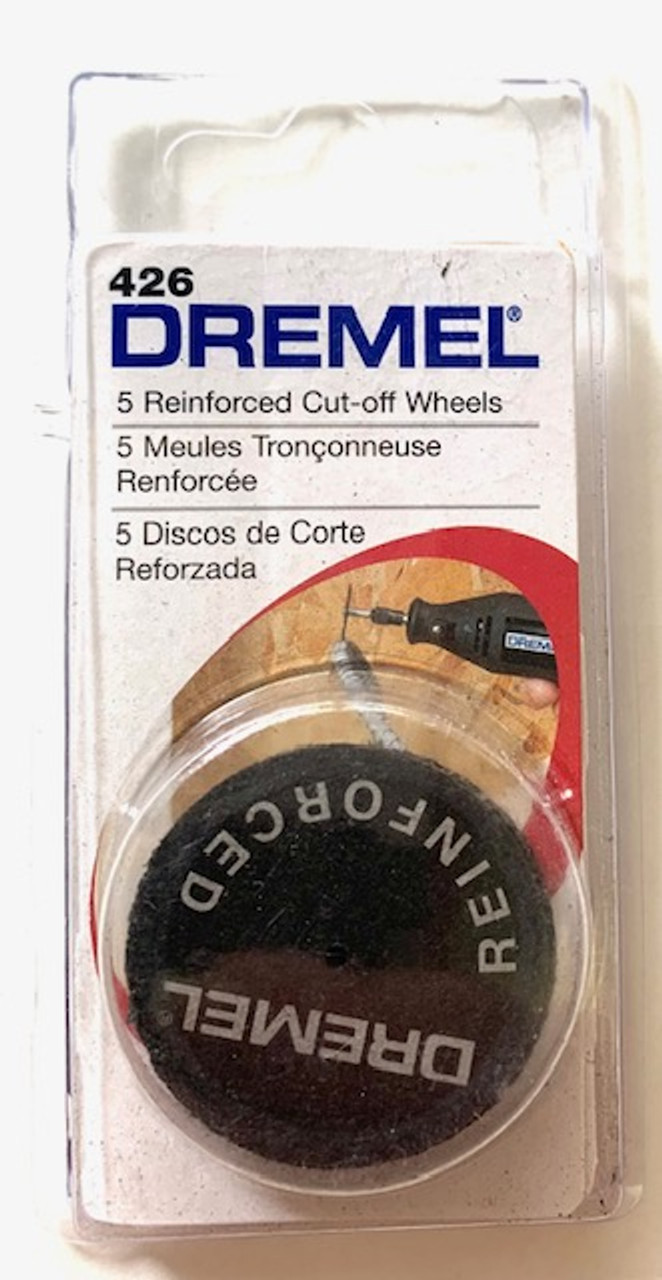 Dremel (426) Fiberglass Reinforced Cut-Off Wheels 1- 1/4" Dia., .045" Thick , Black 1-Pk/5-Discs
