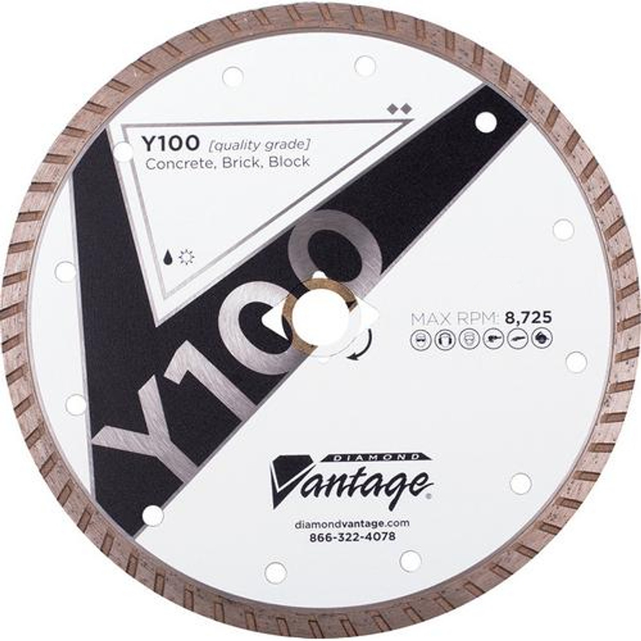 Diamond Vantage (0709DDUY1-2) Y100 General Purpose, Segmented Blade