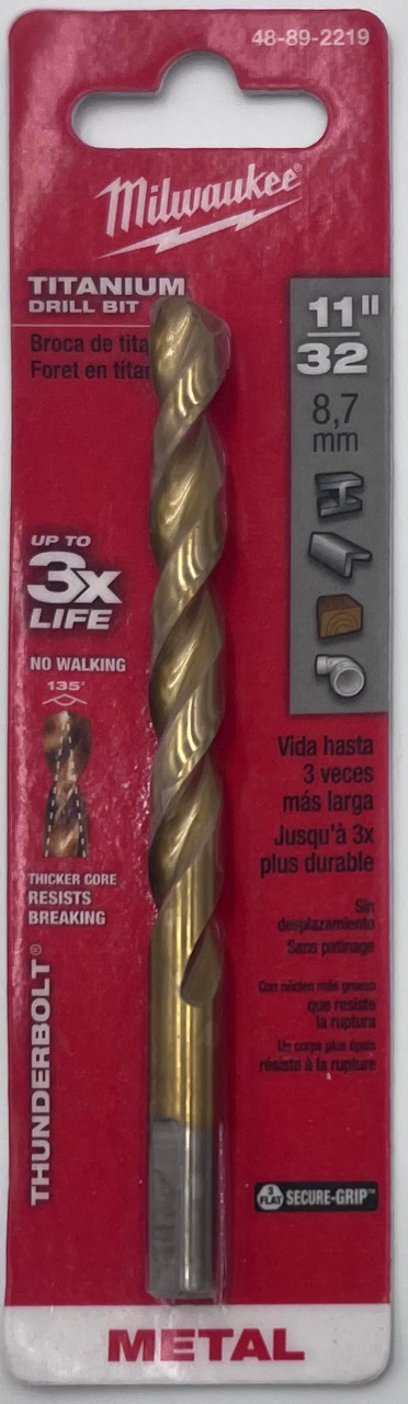 Milwaukee 48-89-2219 Titanium Drill Bit 11/32"