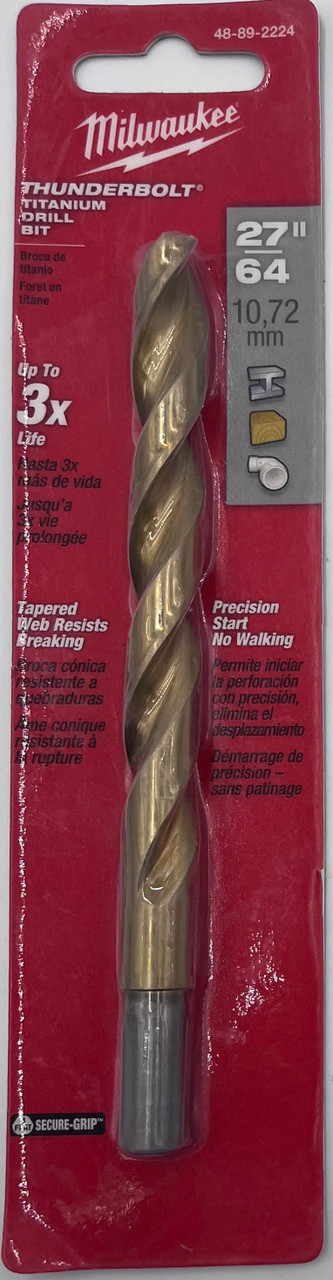 Milwaukee 48-89-2224 Titanium Drill Bit 27/64"