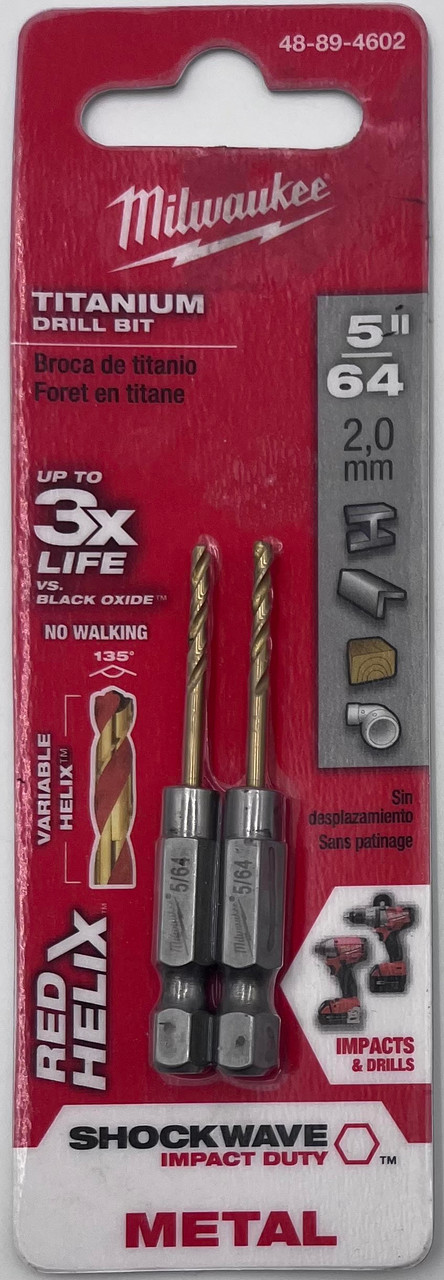 Milwaukee 48-89-4602 Titanium Impact Drill Bit 5/64"