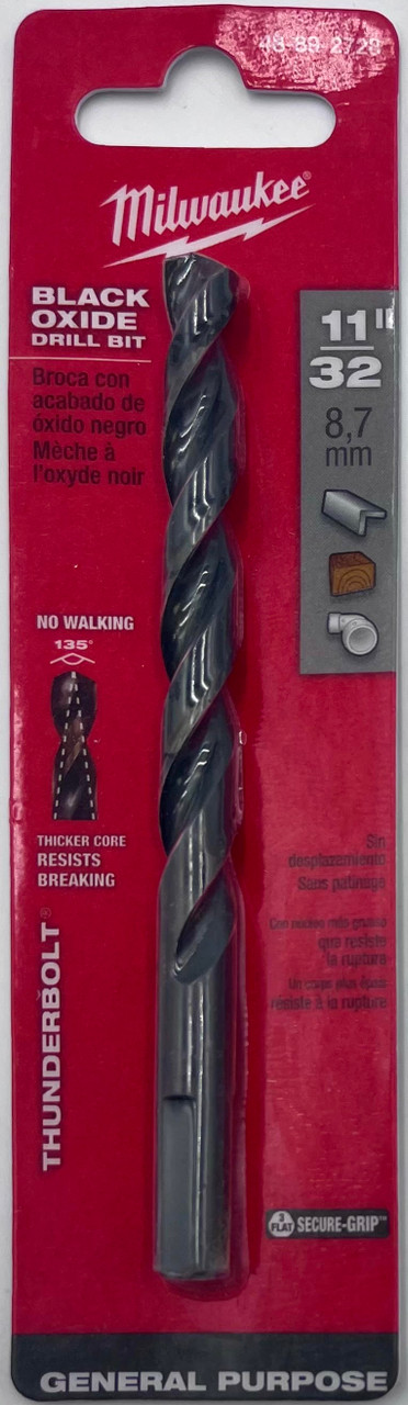 Milwaukee 48-89-2728 Thunderbolt Black Oxide Drill Bit 11/32 in