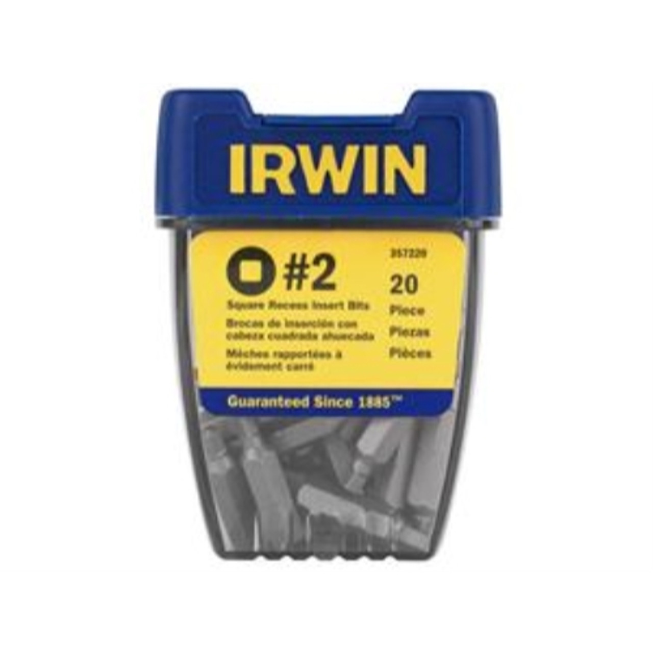 Irwin 357220 #2 Square Bit Tip, 20 Pack
