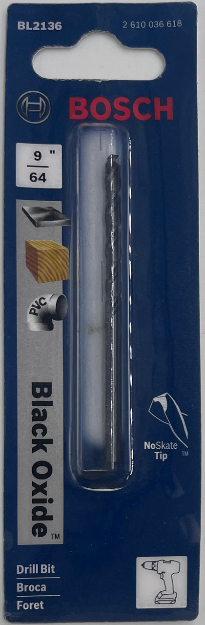 Bosch BL2136 Black Oxide Drill Bit 9/64 in