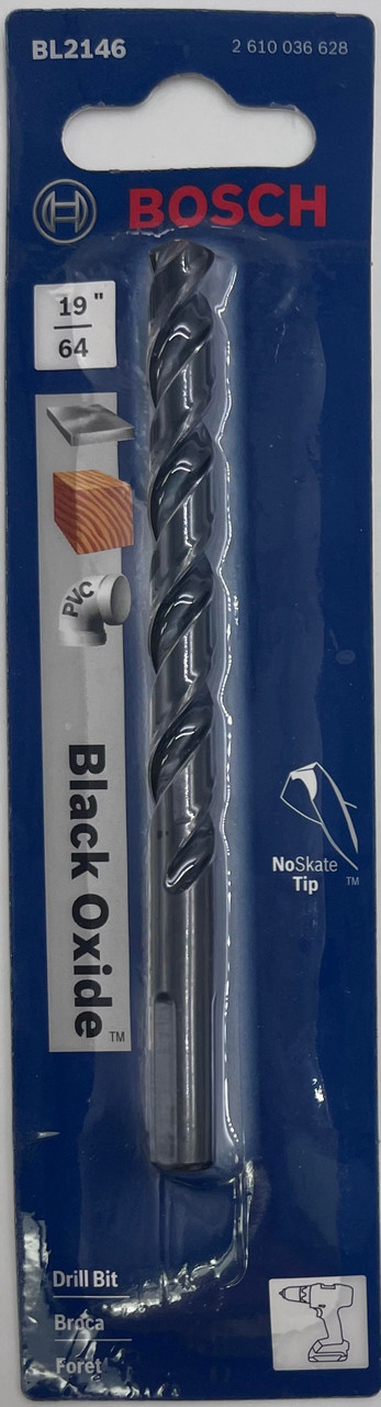 Bosch BL2146 Black Oxide Drill Bit 19/64 in