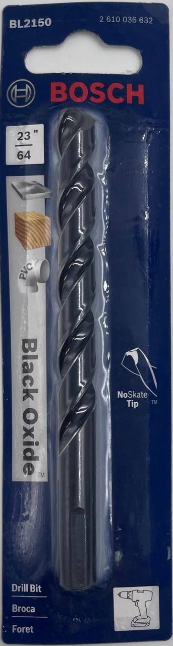 Bosch BL2150 Black Oxide Drill Bit 23/64 in
