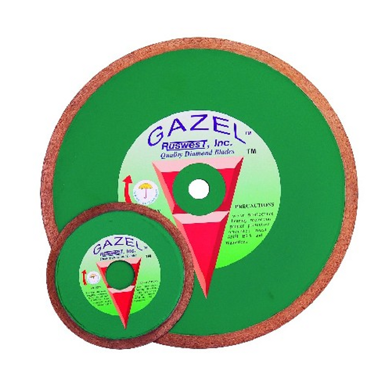Ruswest 201108 Gazel Tile/Granite Continuous Rim Diamond Blade, 7"
