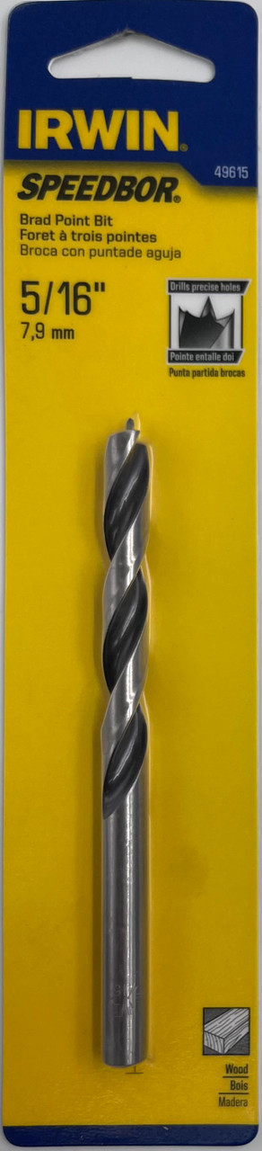 Irwin Tools 49615 Brad Point Drill Bit, 5/16"