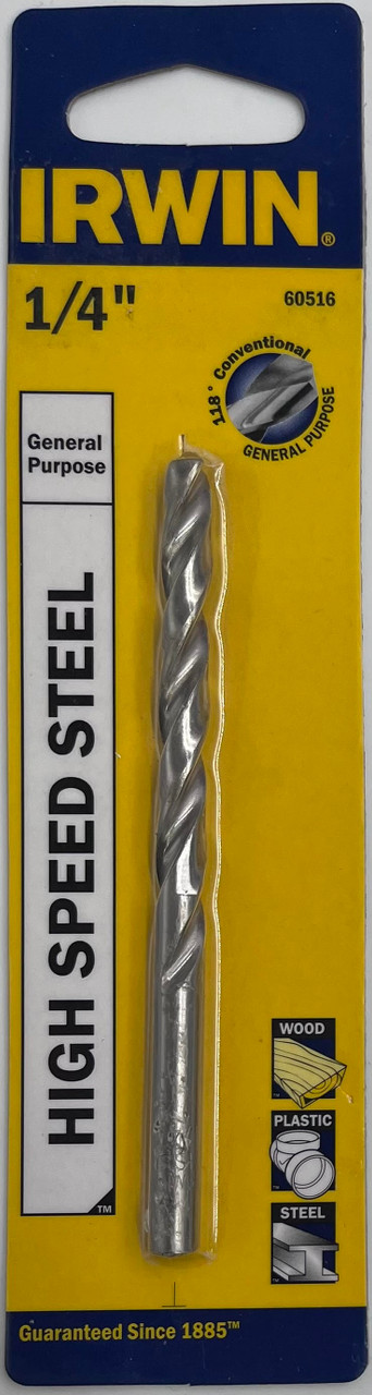 Irwin 60516 High Speed Steel Drill Bit 1/4 inch