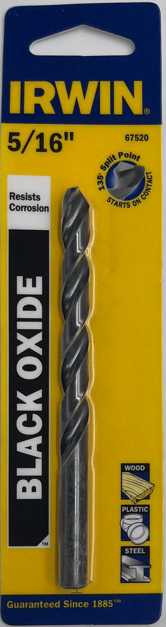 Irwin 67520 Black Oxide Drill Bit 5/16 in