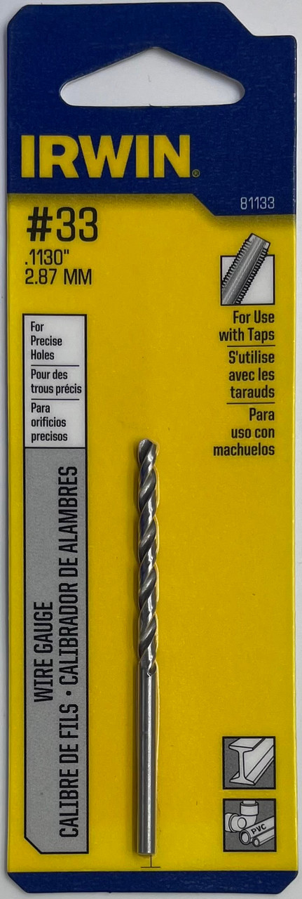 Irwin 81133 Wire Gauge Drill Bit #33