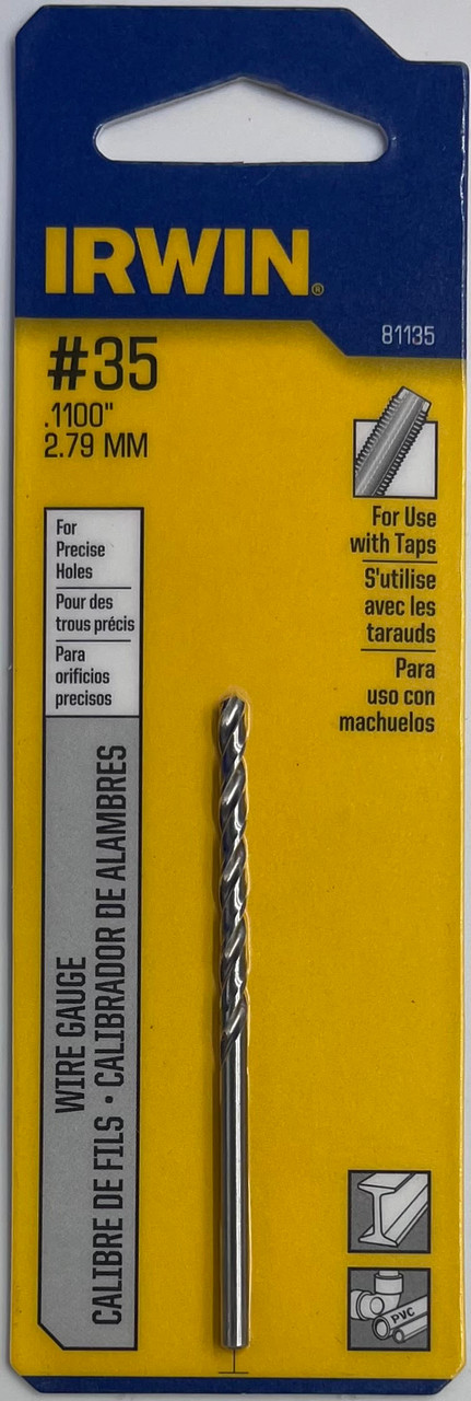 Irwin 81135 Wire Gauge Drill Bit #35