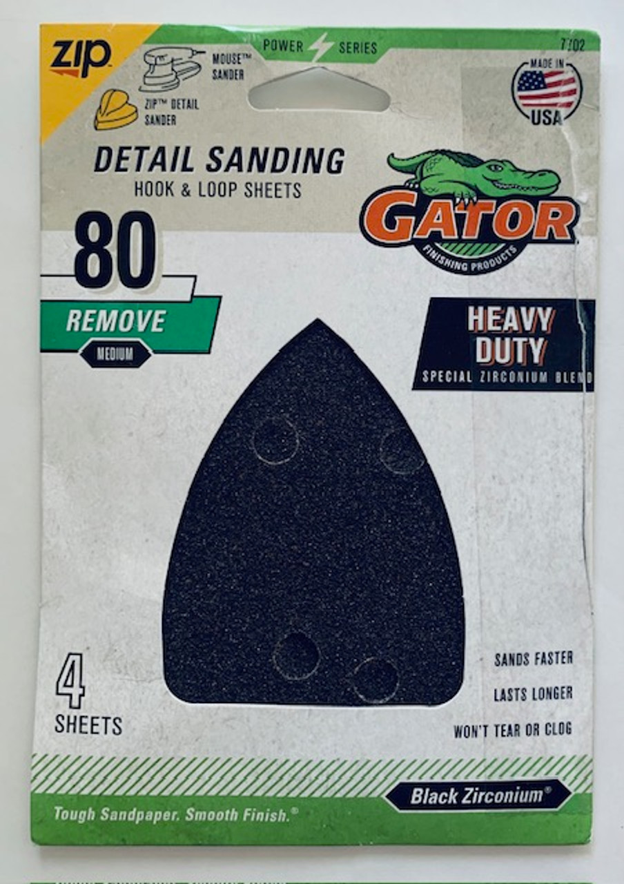 GATOR (7702) 80 Grit Mouse Refill, 1-Pk/4-Sheets