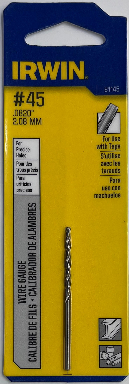 Irwin 81145 Wire Gauge Drill Bit #45