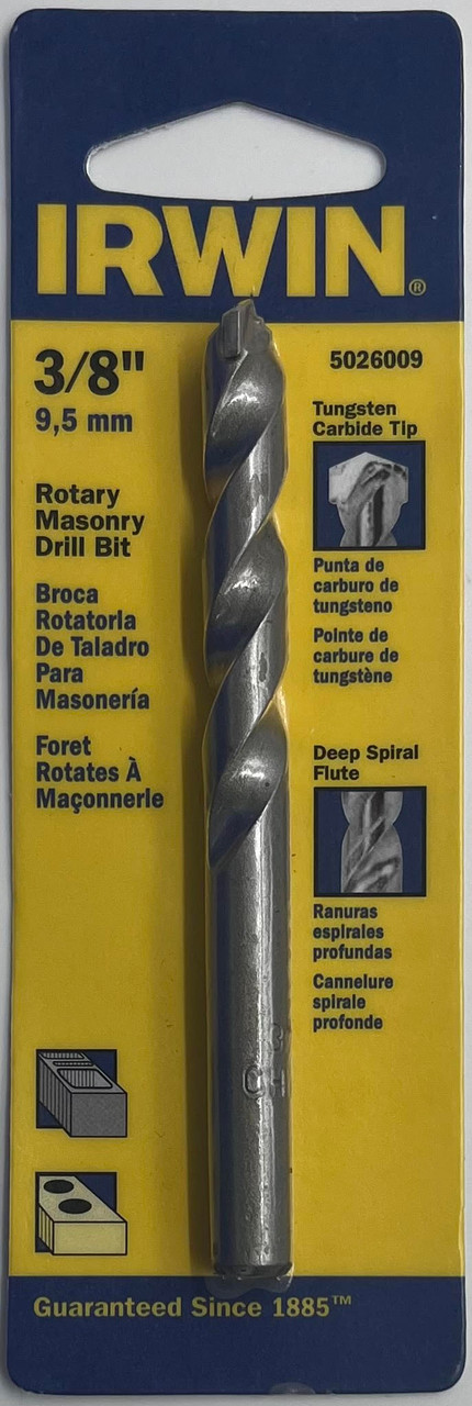 Irwin 5026009 Rotary Masonry Drill Bit 3/8 inch