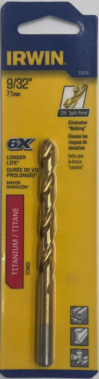 Irwin 63918 Titanium Drill Bit 9/32 inch