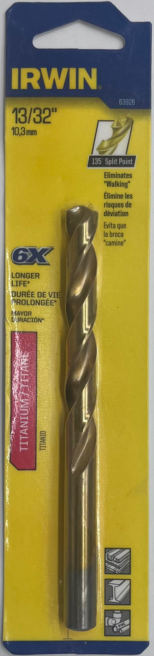 Irwin 63926 Titanium Drill Bit 13/32 inch