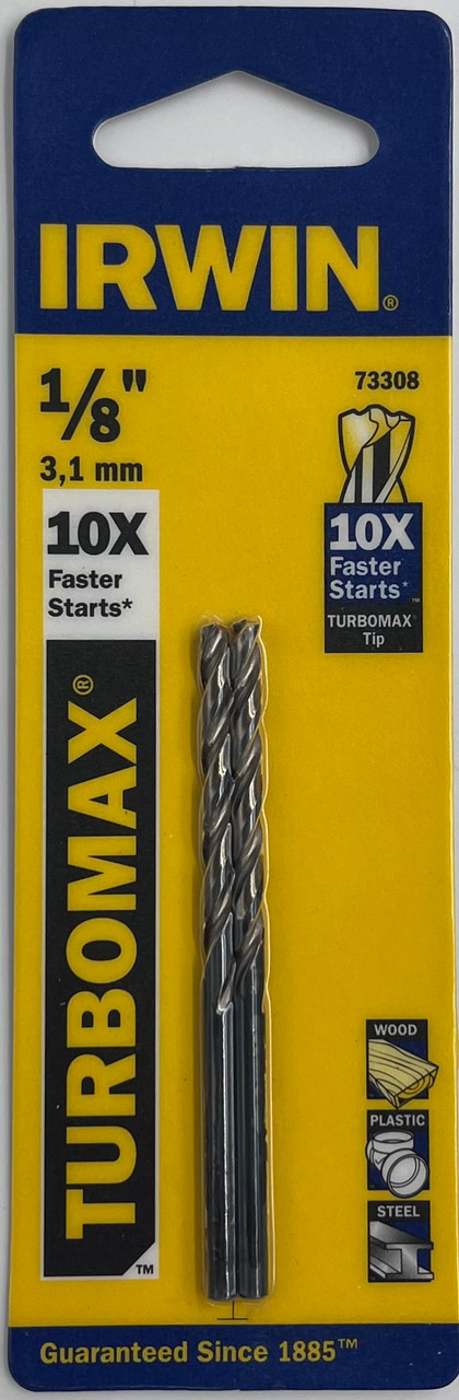 Irwin 73308 Turbomax Drill Bit 1/8 inch