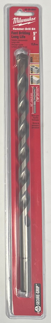 Milwaukee 48-20-8841 Hammer Drill Bit 5/8-by-10-by-12-Inch