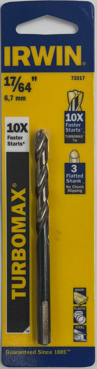 Irwin 73317 Turbomax Drill Bit 17/64 inch