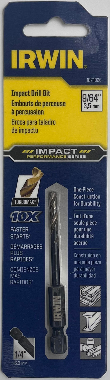 Irwin 1871026 Impact Drill Bit 9/64 inch