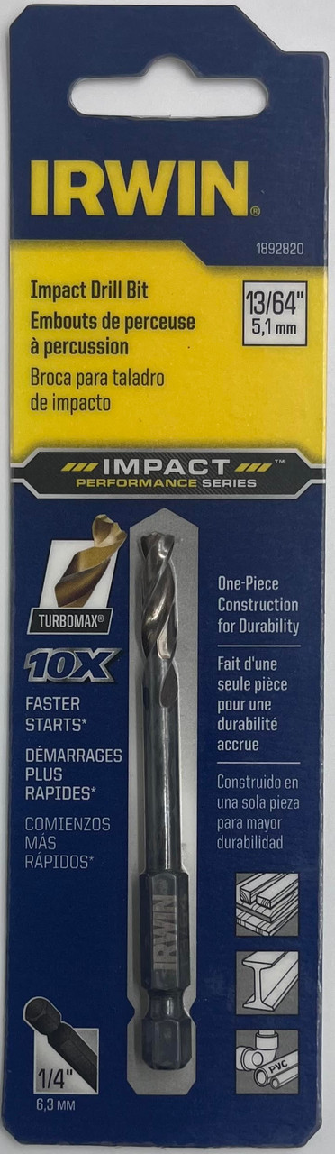 Irwin 1892820 Impact Drill Bit 13/64 inch