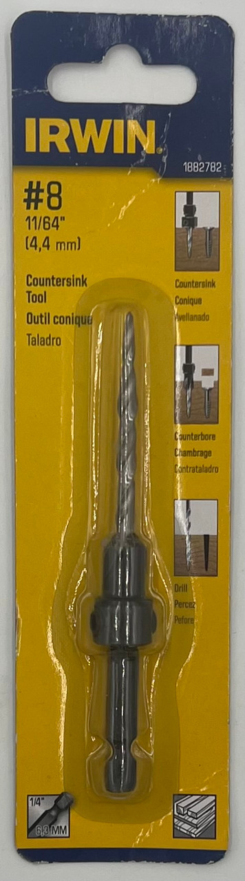 Irwin Tools 1882782 SPEEDBOR Countersink Wood Drill Bit, Number-8