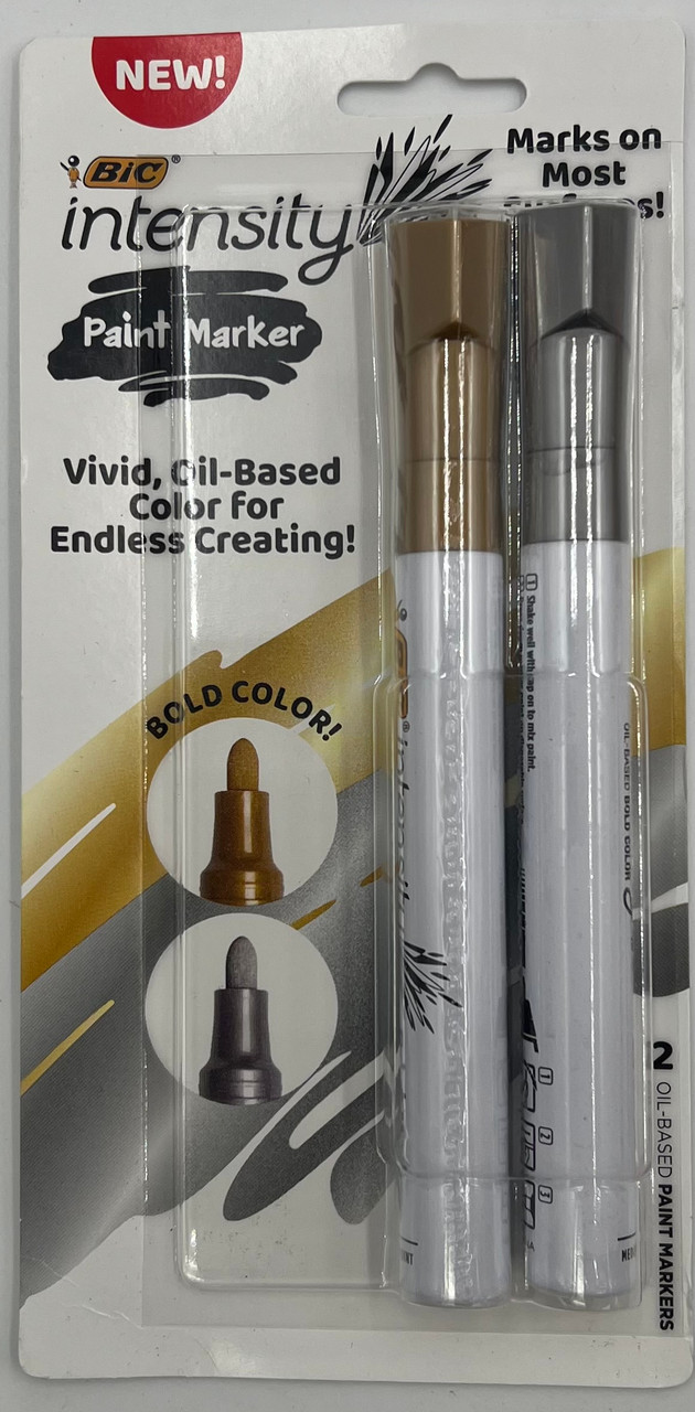 BIC Intensity Metallic Permanent Marker, Fine Point, Gold