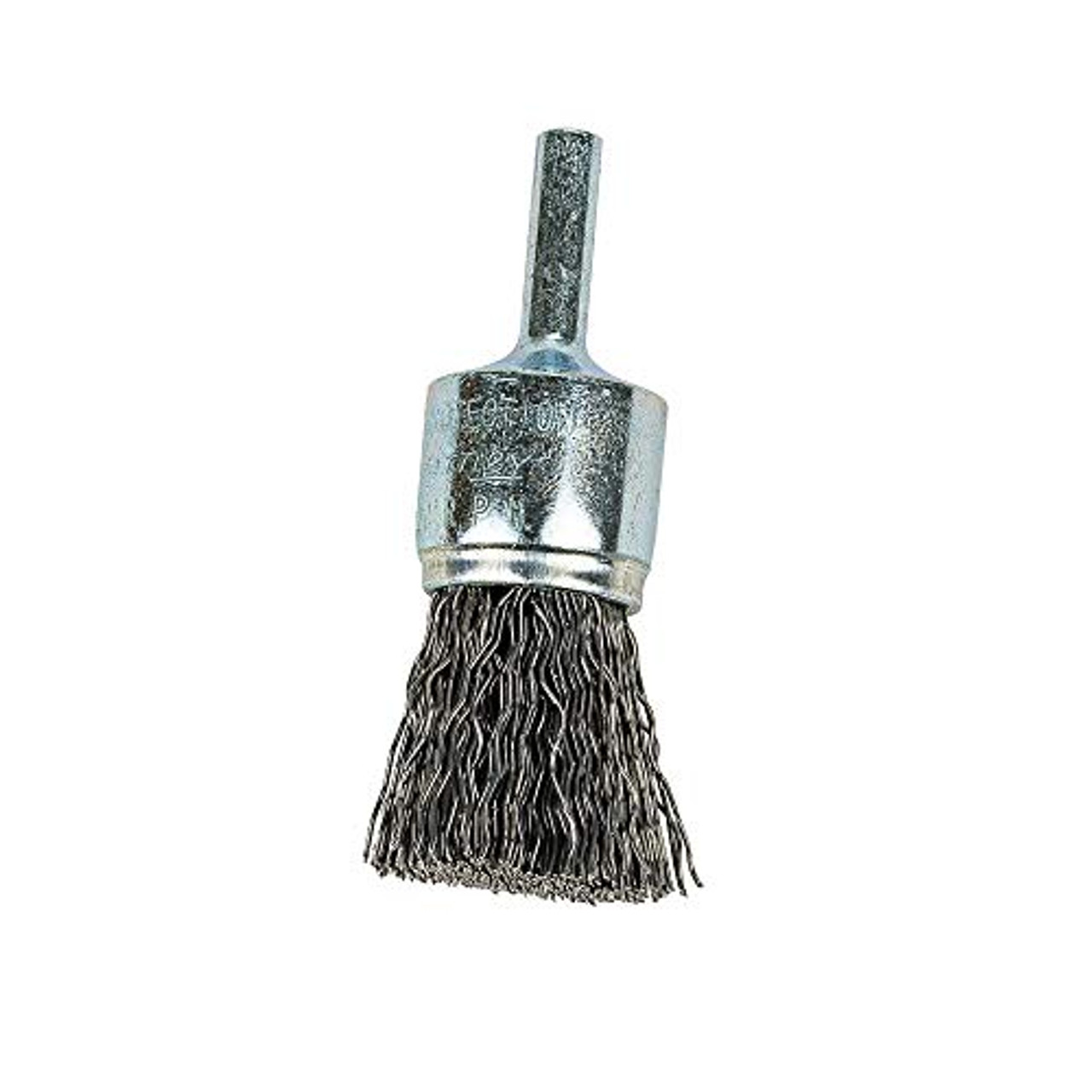 Forney 60001 3/4" End Brush, Coarse Crimped Wire with 1/4-Inch Shank, 1"