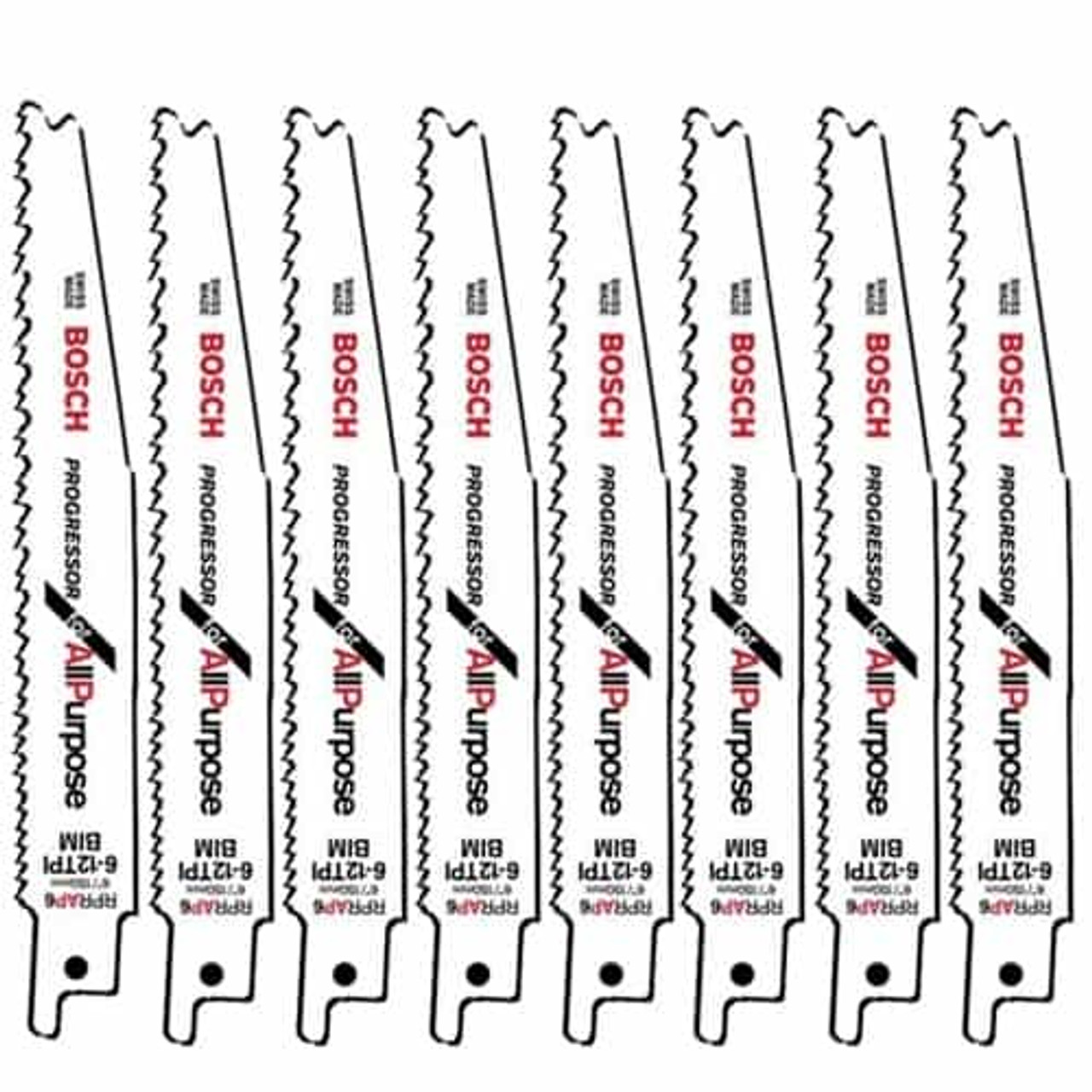 Bosch (RPRAP6-25P) 6 inch Progressive 6-12 TPI Reciprocating Saw Blade - 25 pack