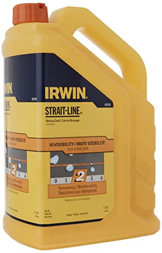 IRWIN Tools STRAIT-LINE Standard Marking Chalk, 5-pound, Fluorescent Orange (65105)